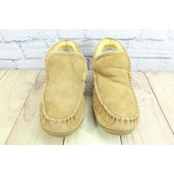 LL Bean Wicked Good Slippers Boot Moc Suede Brown Size 11 Wide - Picture 5 of 9